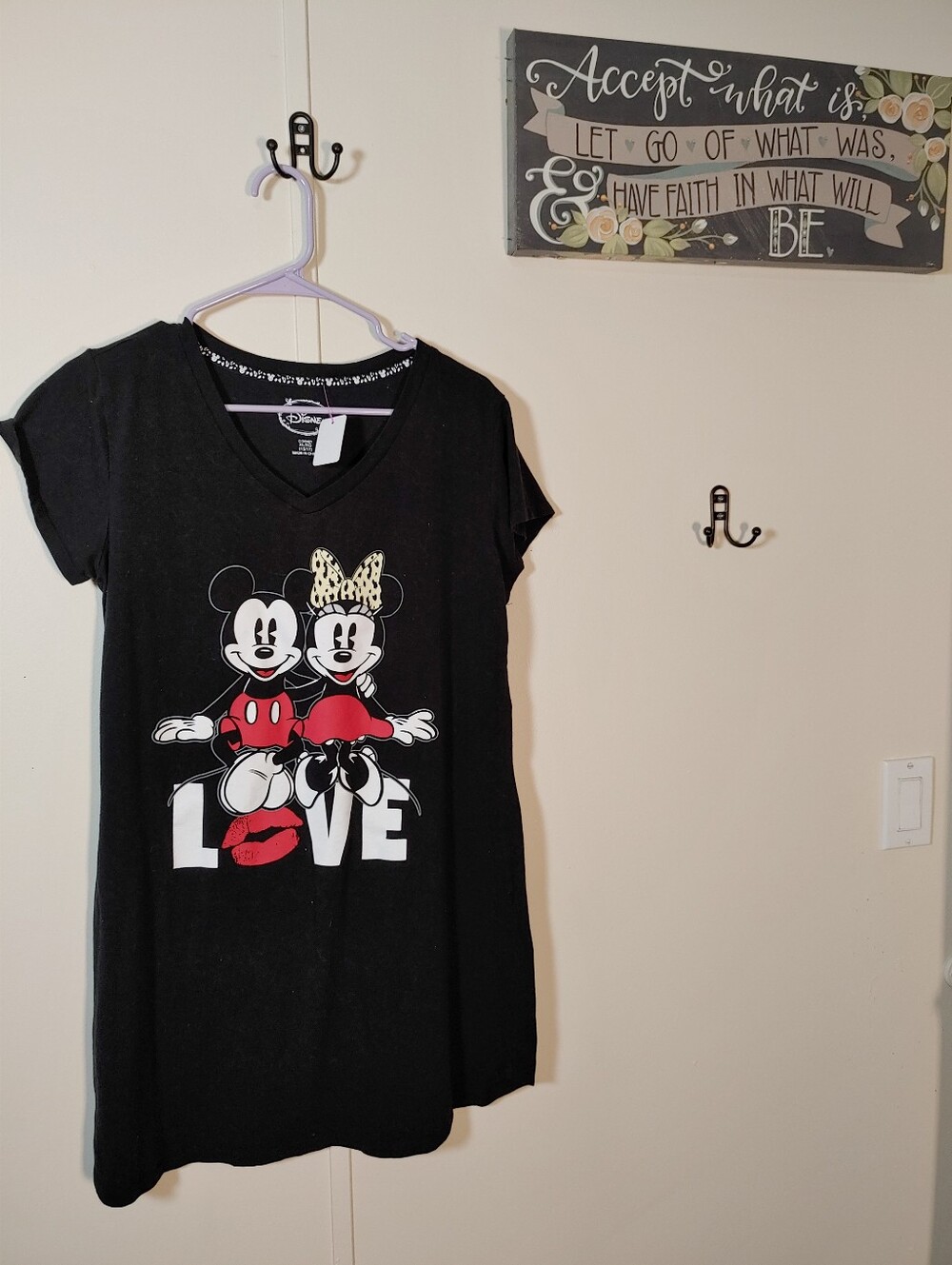 Disney Mickey And Minnie Mouse XL Short Sleeve Adorable Nightshirt